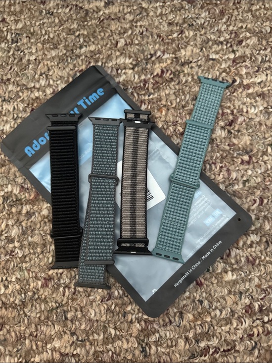 Amazon Accessories - Amazon Women's Woven Watch Band Set - Black, Gray, Teal Green